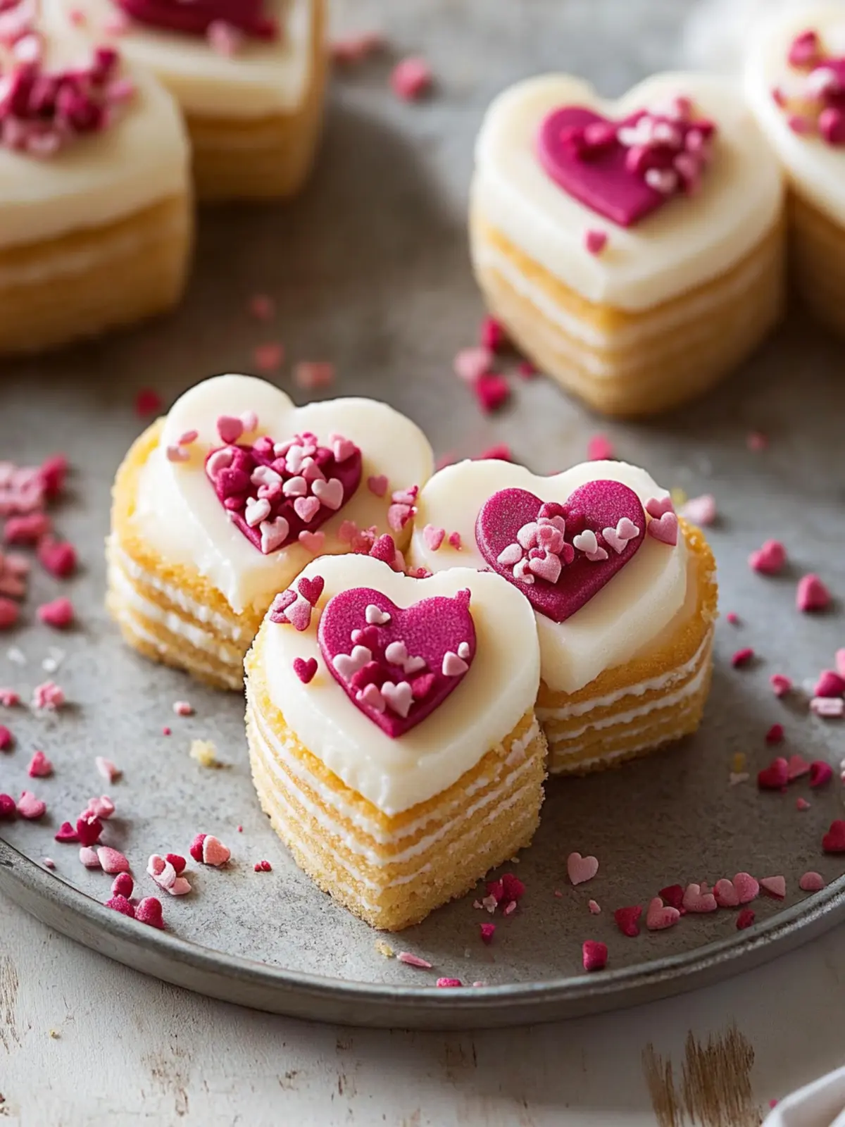 Sweet Mini Heart-Shaped Cakes for a Romantic Valentine's Day 5 Mini heart-shaped cakes for Valentine's Day