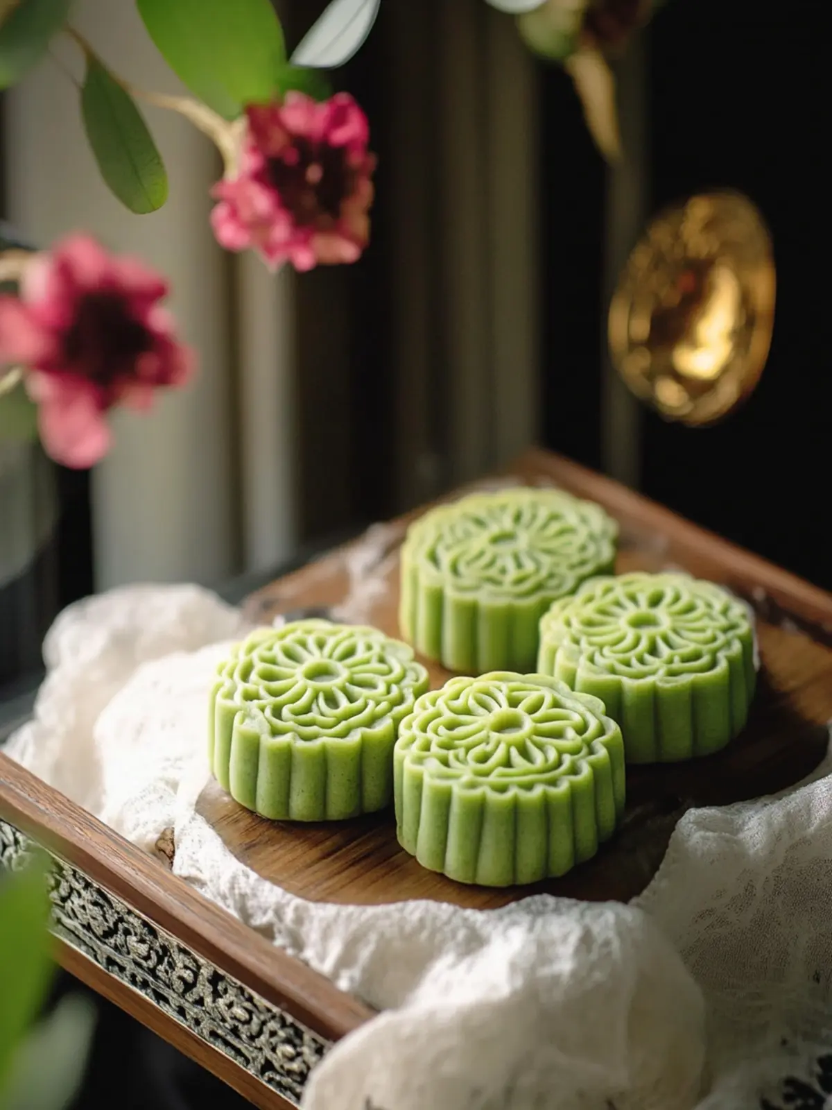 Irresistible Pandan Mooncakes with Crispy Crust You'll Love 4 Pandan Mooncakes with Crispy Crust