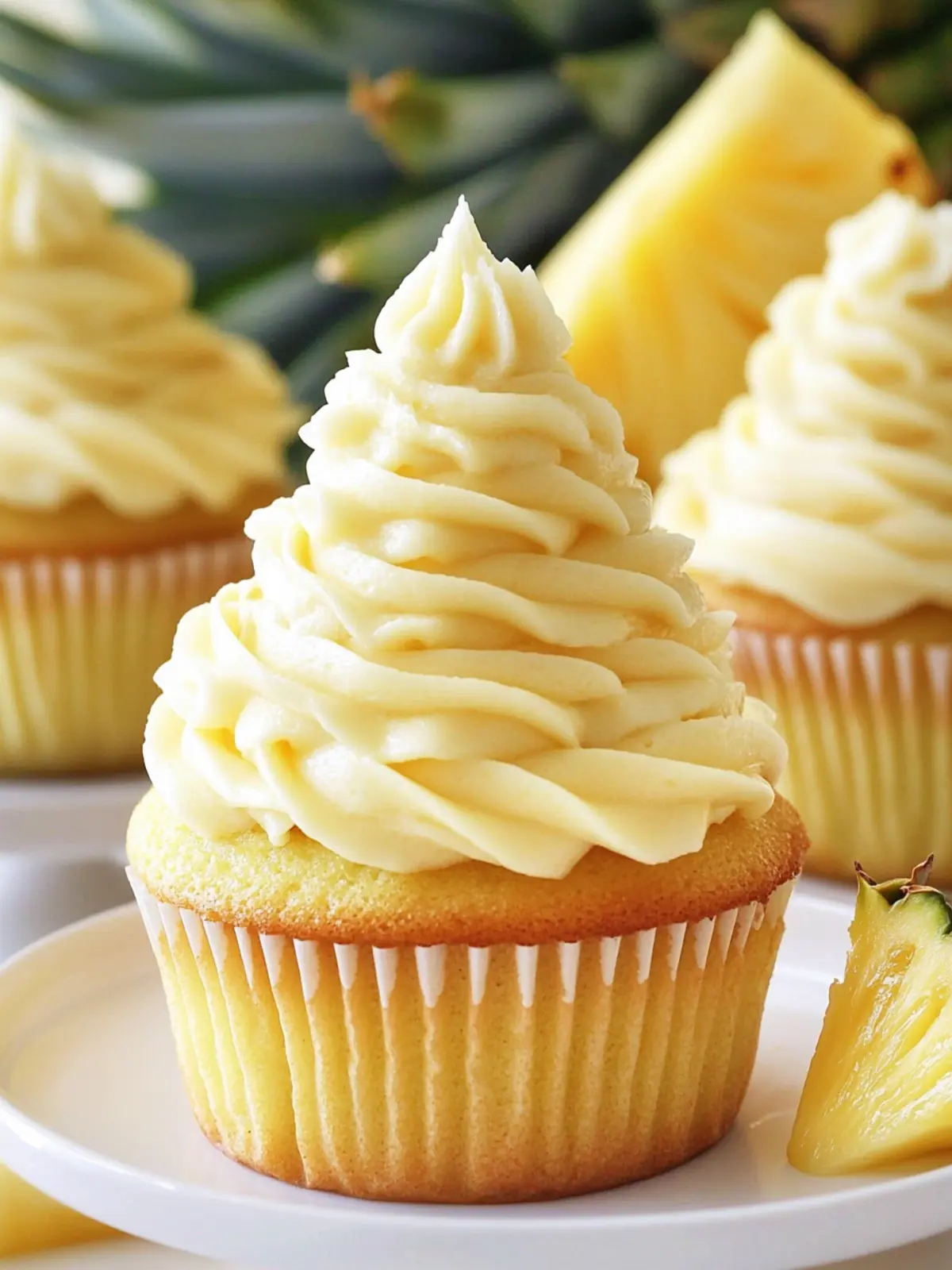 Dole Whip Cupcakes with Pineapple Filling Perfect for Summer Fun 5 Dole Whip Cupcakes with Pineapple Filling