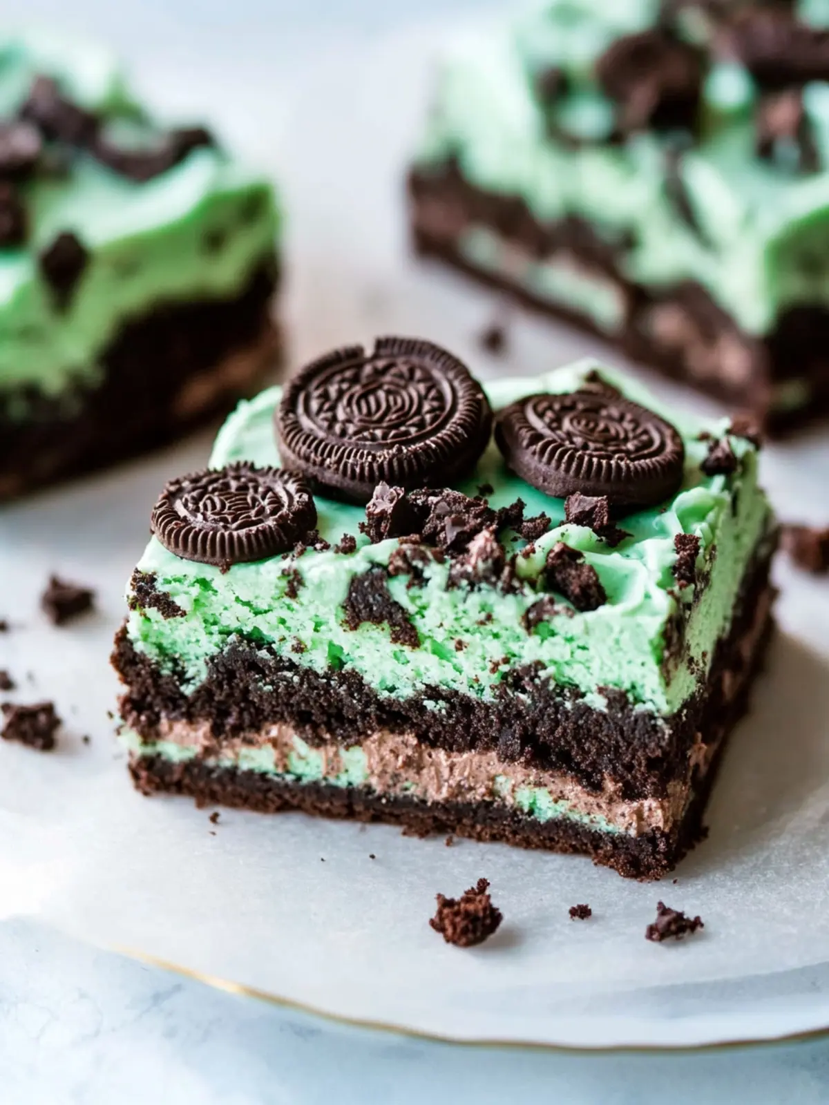 Decadent Triple Layer Fudgy Mint Oreo Brownies to Savor 4 Triple Layer Fudgy Mint Oreo Brownies