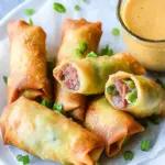 Crispy Corned Beef and Cabbage Egg Rolls with Beer Mustard 9 Corned Beef and Cabbage Egg Rolls with Homemade Beer Mustard