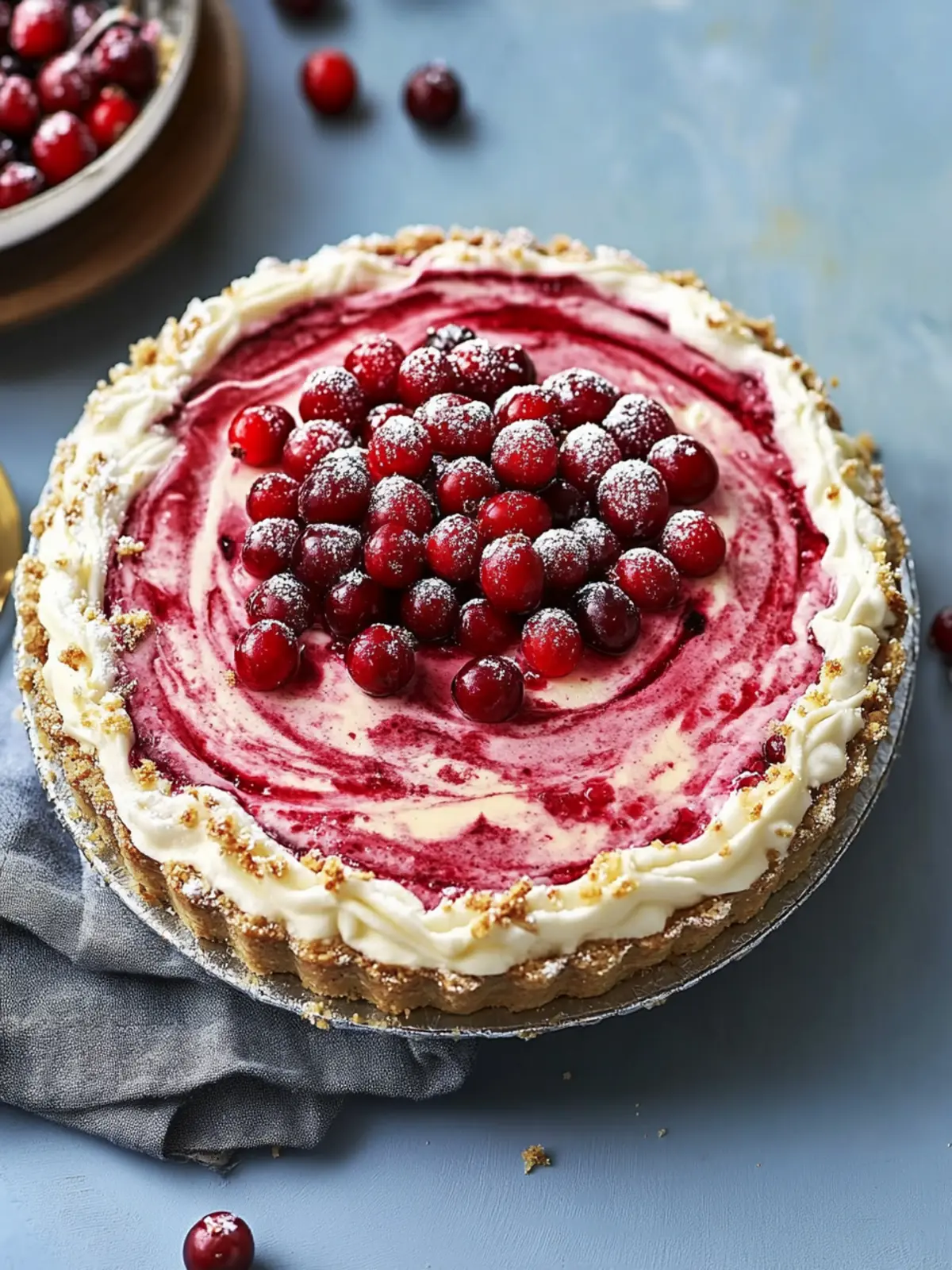 No-Bake Cranberry Cheesecake: A Creamy Holiday Showstopper 2 No-Bake Cranberry Cheesecake