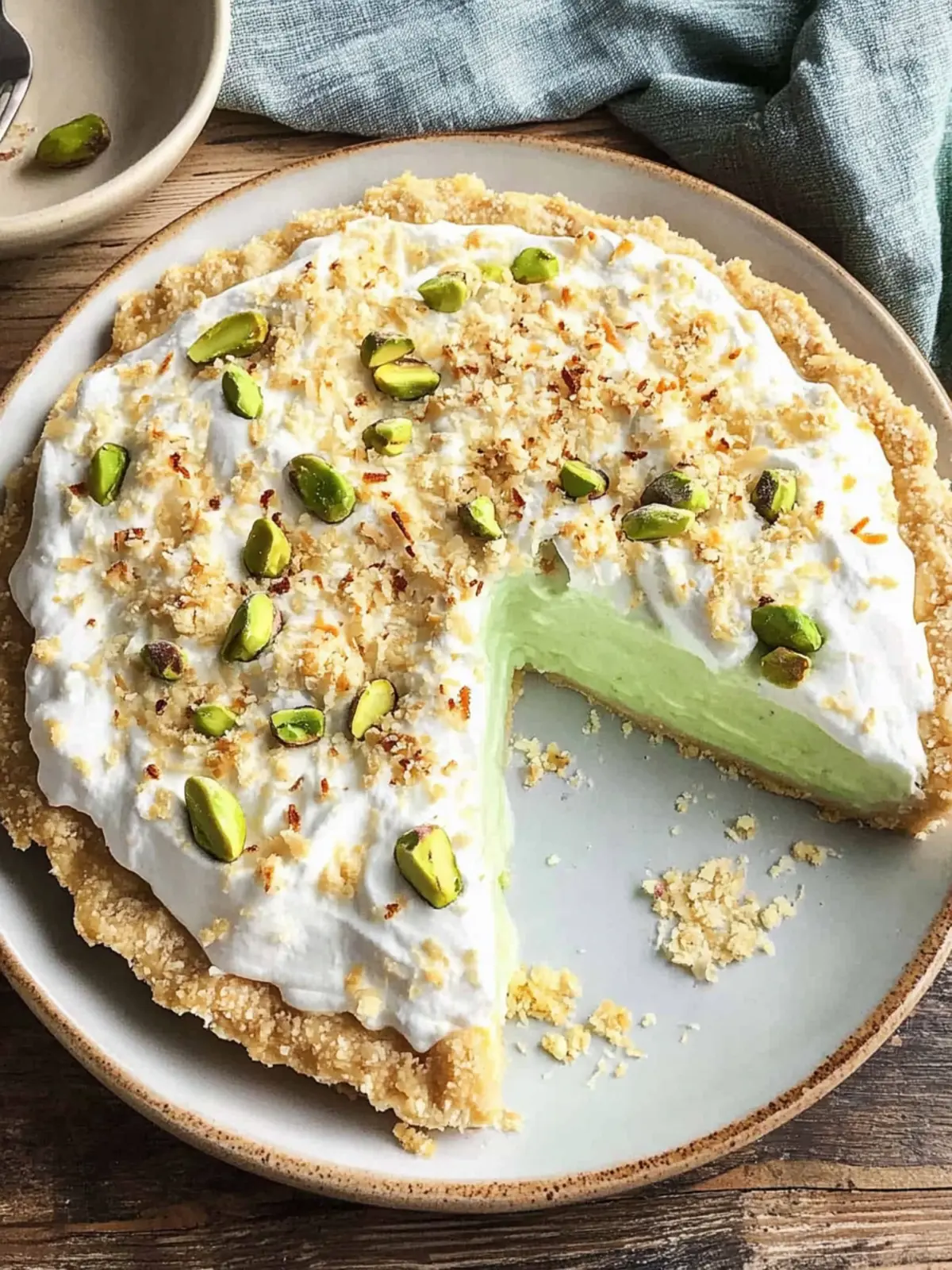 Creamy Coconut Pistachio Pie: No-Bake Delight for Everyone 4 Coconut Pistachio Pie