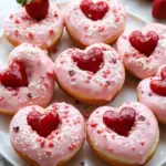 Heart Shaped Strawberry Cheesecake Donuts That Wow! 6 Heart Shaped Strawberry Cheesecake Donuts