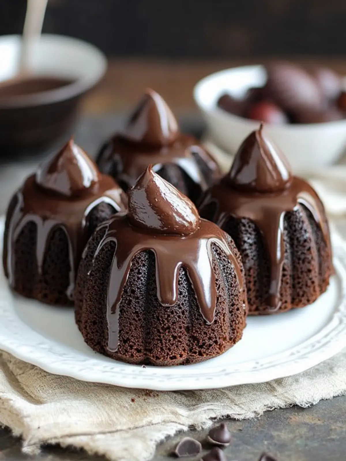Irresistible Triple Chocolate Mini Bundt Cakes for Any Occasion 3 Triple Chocolate Mini Bundt Cakes