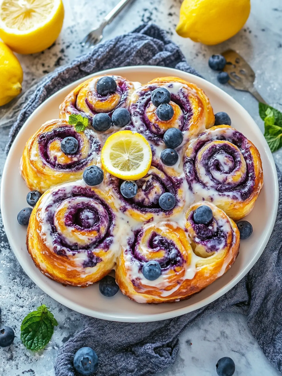 Lemon Blueberry Cream Cheese Rolls: Your New Brunch Favorite 3 Lemon Blueberry Cream Cheese Rolls (video)