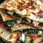 Delicious Mediterranean Quesadillas with Spinach and Feta 43 Mediterranean Quesadillas with Spinach, Feta, Mozzarella, and Red Onion