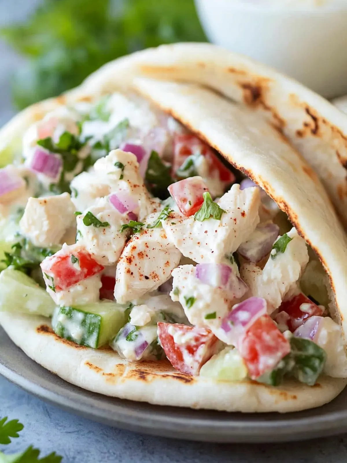 Irresistible Greek Chicken Salad Pita Sandwich You’ll Love 5 Greek Chicken Salad Pita Sandwich