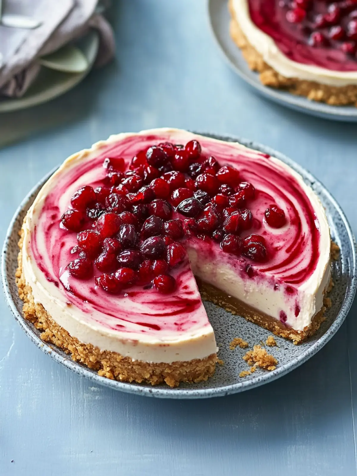 No-Bake Cranberry Cheesecake: A Creamy Holiday Showstopper 3 No-Bake Cranberry Cheesecake