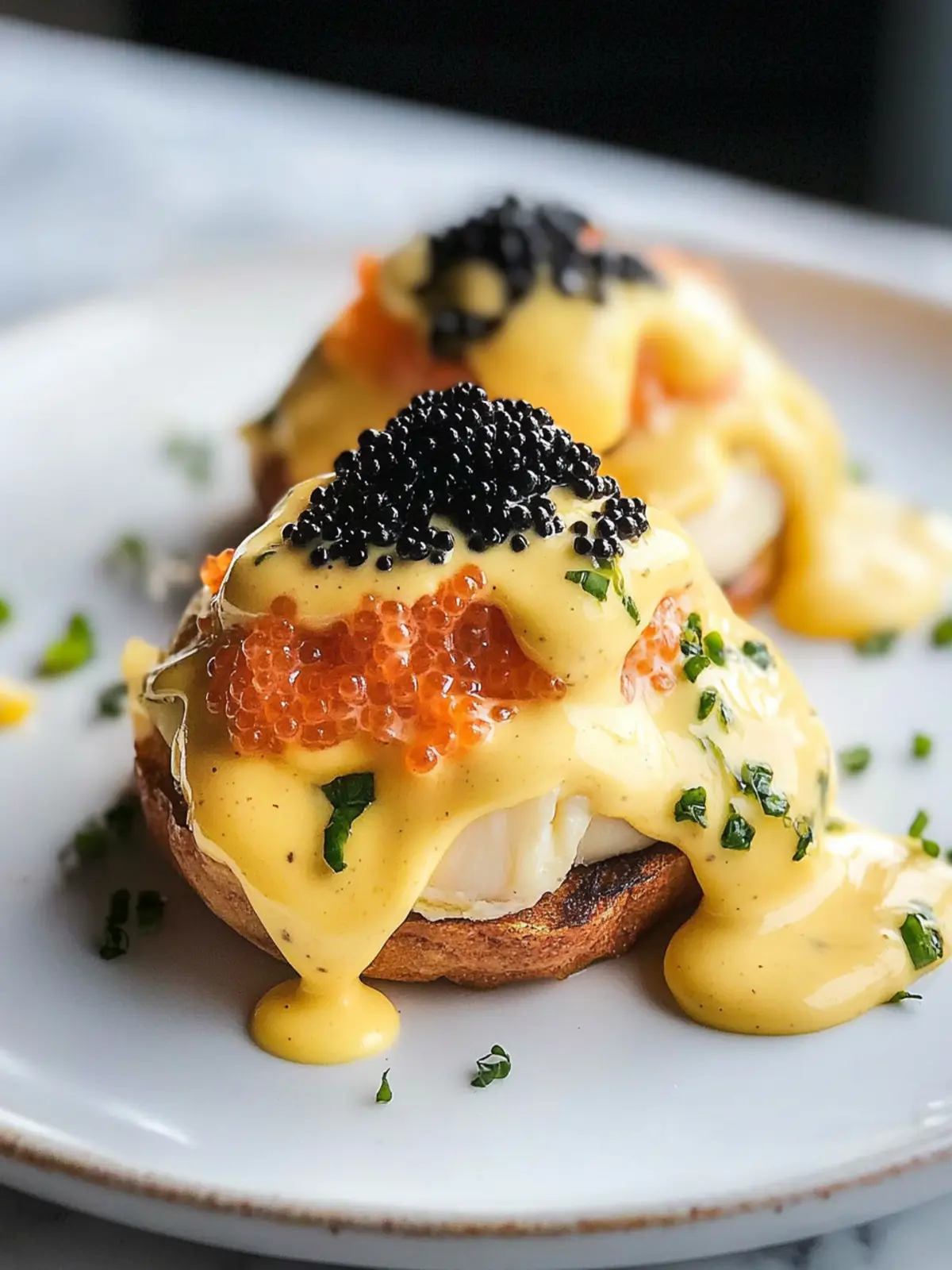 Indulge in Crab Eggs Benedict with Caviar: A Video Guide 2 Crab Eggs Benedict with Caviar (video)