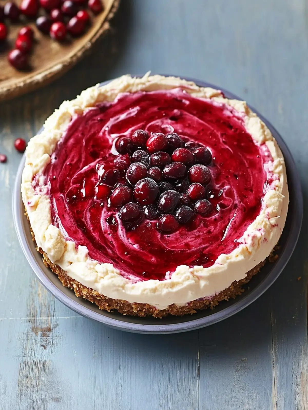 No-Bake Cranberry Cheesecake: A Creamy Holiday Showstopper 4 No-Bake Cranberry Cheesecake