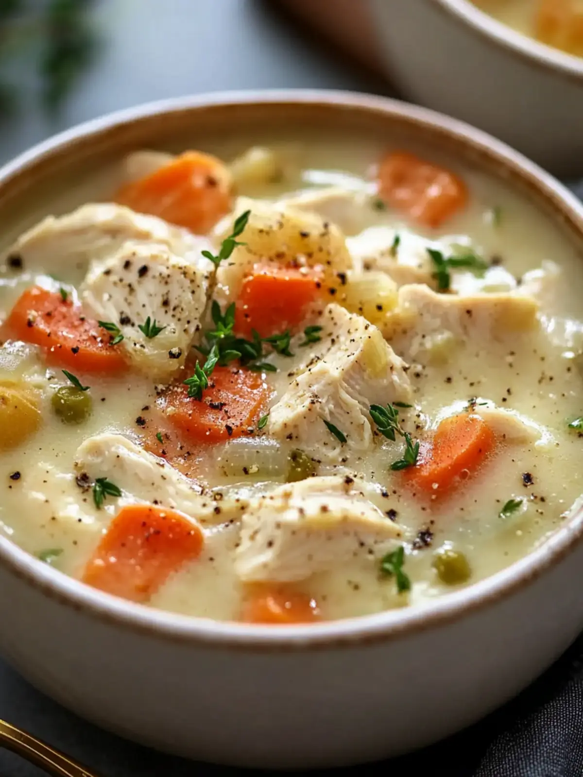 High Protein Chicken Pot Pie Soup for Cozy Nights 3 High Protein Chicken Pot Pie Soup