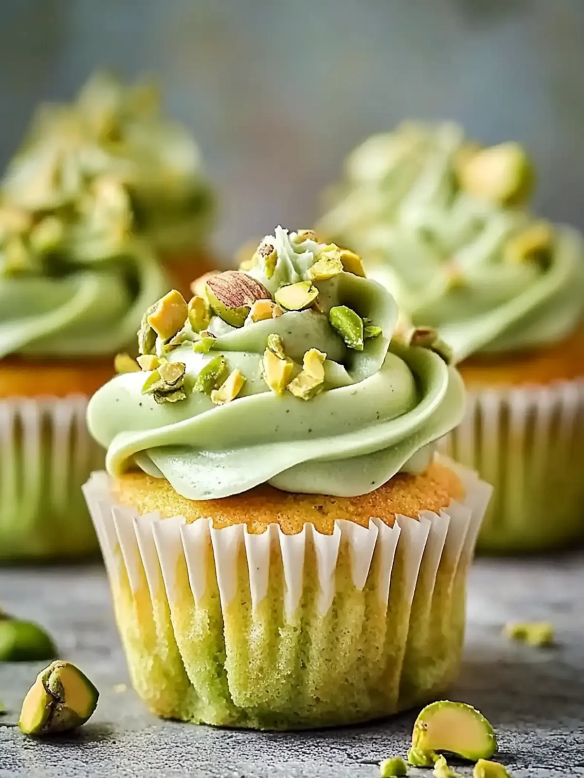 Heavenly Pistachio Cupcakes with Vanilla Buttercream Bliss 4 Pistachio Cupcakes with Vanilla Buttercream Frosting