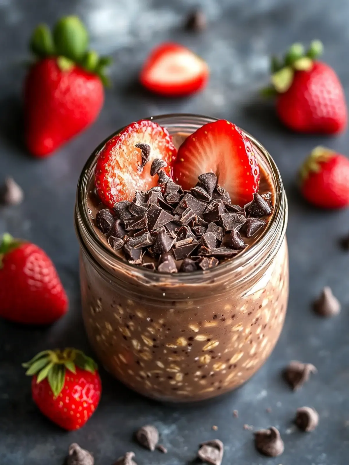 Decadent Chocolate Strawberry Overnight Oats You’ll Crave Daily 5 Decadent Chocolate Strawberry Overnight Oats