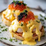 Indulge in Crab Eggs Benedict with Caviar: A Video Guide 2 Crab Eggs Benedict with Caviar (video)