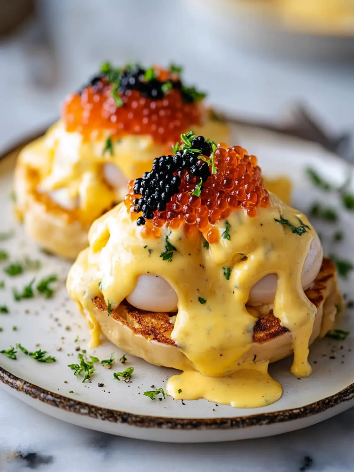 Indulge in Crab Eggs Benedict with Caviar: A Video Guide 5 Crab Eggs Benedict with Caviar (video)