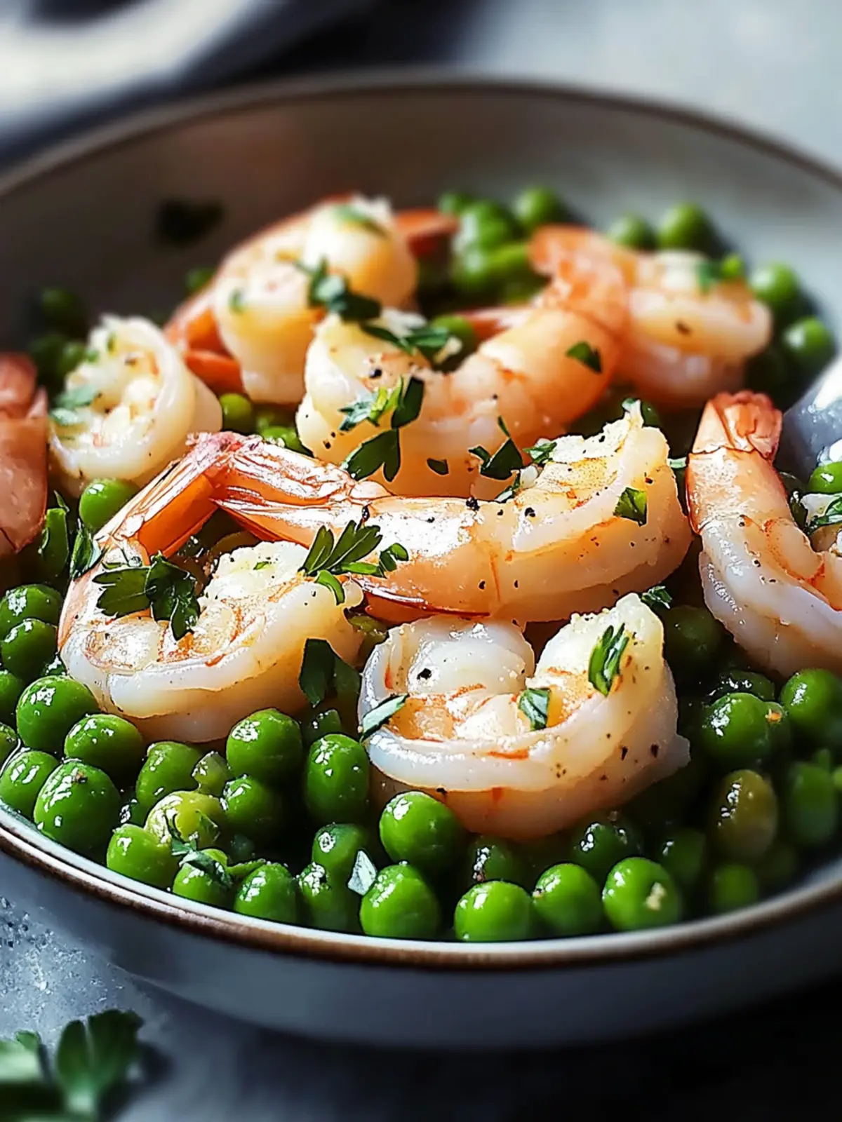 Savory Shrimp with Buttered Peas: A Quick Comfort Meal 4 Shrimp with Buttered Peas