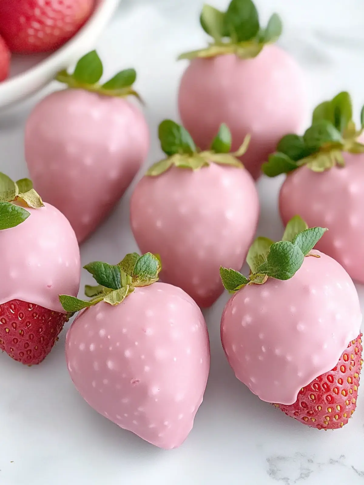Healthy Pink Chocolate Covered Strawberries – Sweet & Festive Delight 3 Healthy Pink Chocolate Covered Strawberries