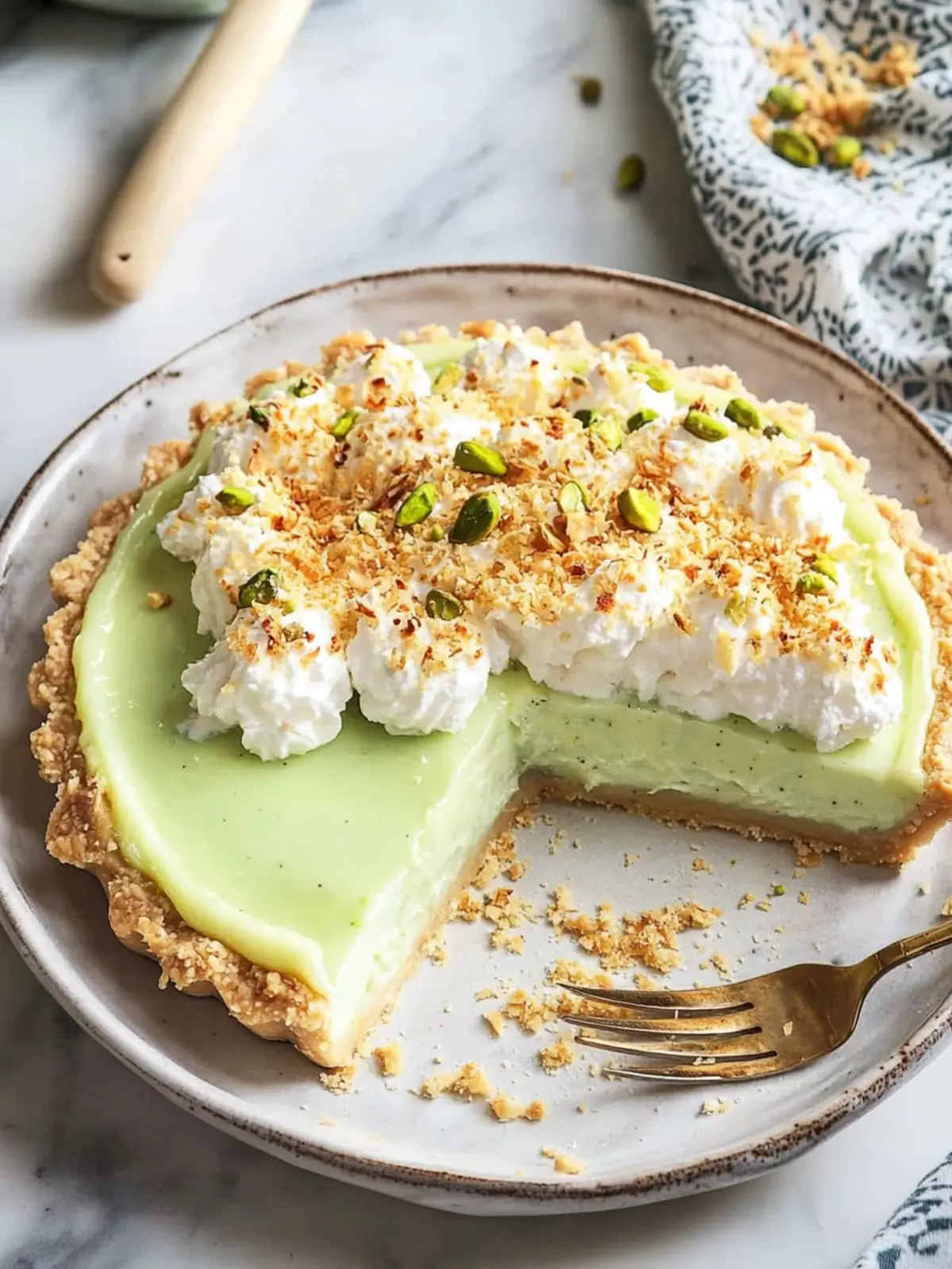 Creamy Coconut Pistachio Pie: No-Bake Delight for Everyone 5 Coconut Pistachio Pie