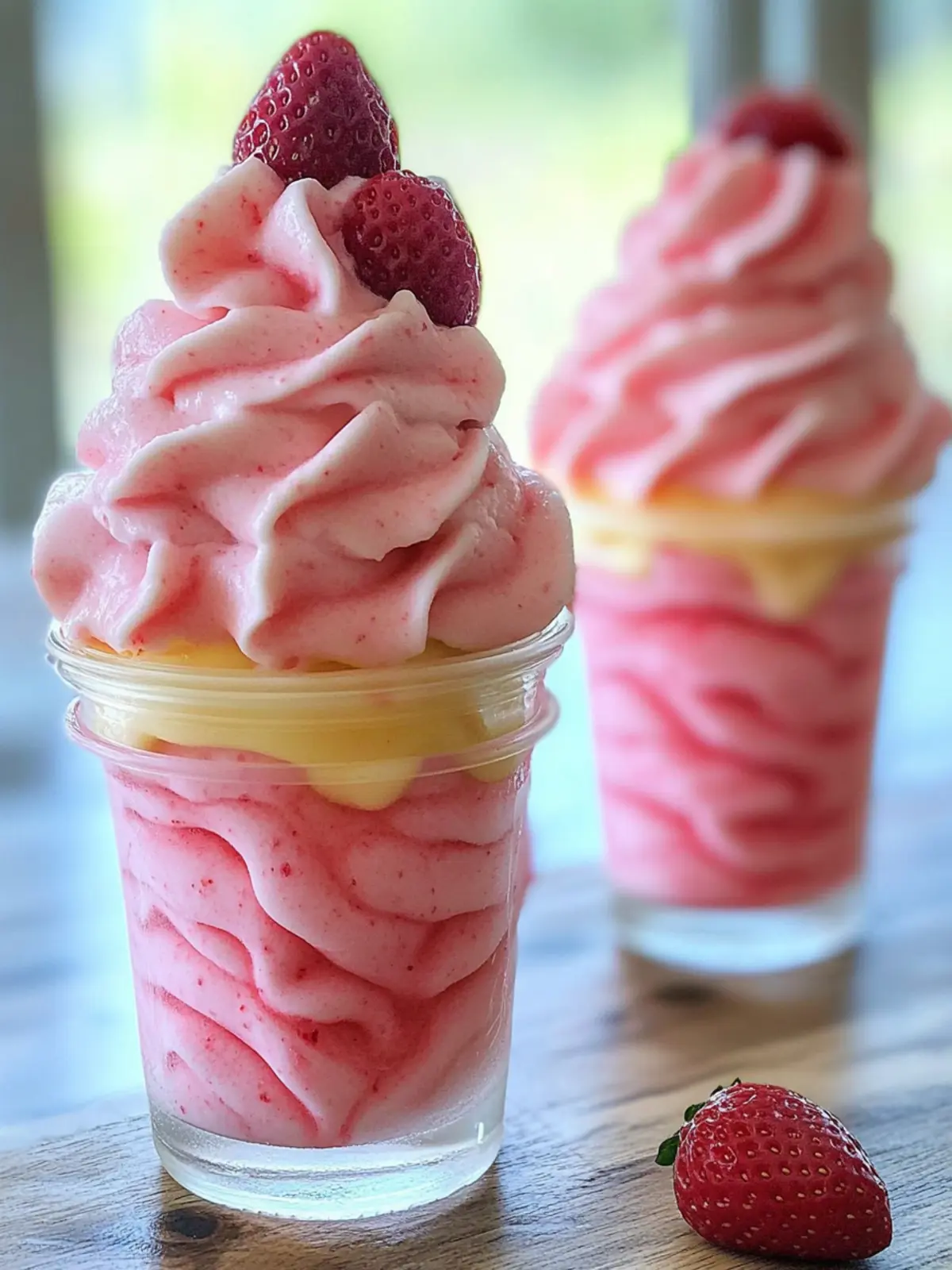 Delicious Strawberry Dole Whip: Your Summer Treat Awaits 2 Strawberry Dole Whip