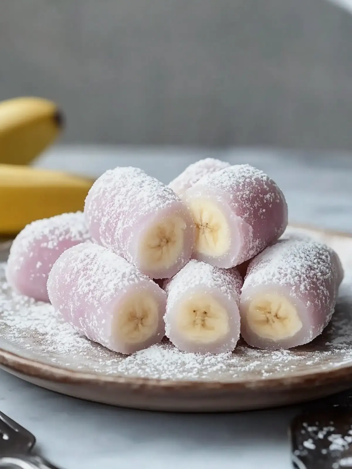 Banana Mochi Bliss: Chewy Coconut-Covered Delights 4 Banana Mochi