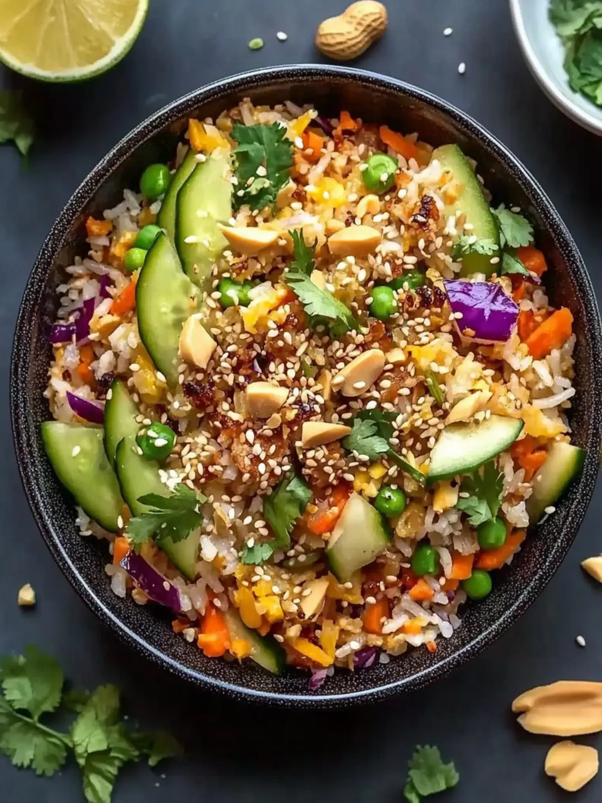 Quick Crispy Rice Salad with Peanut Sesame Dressing Delight 4 Quick Crispy Rice Salad with Peanut Sesame Dressing