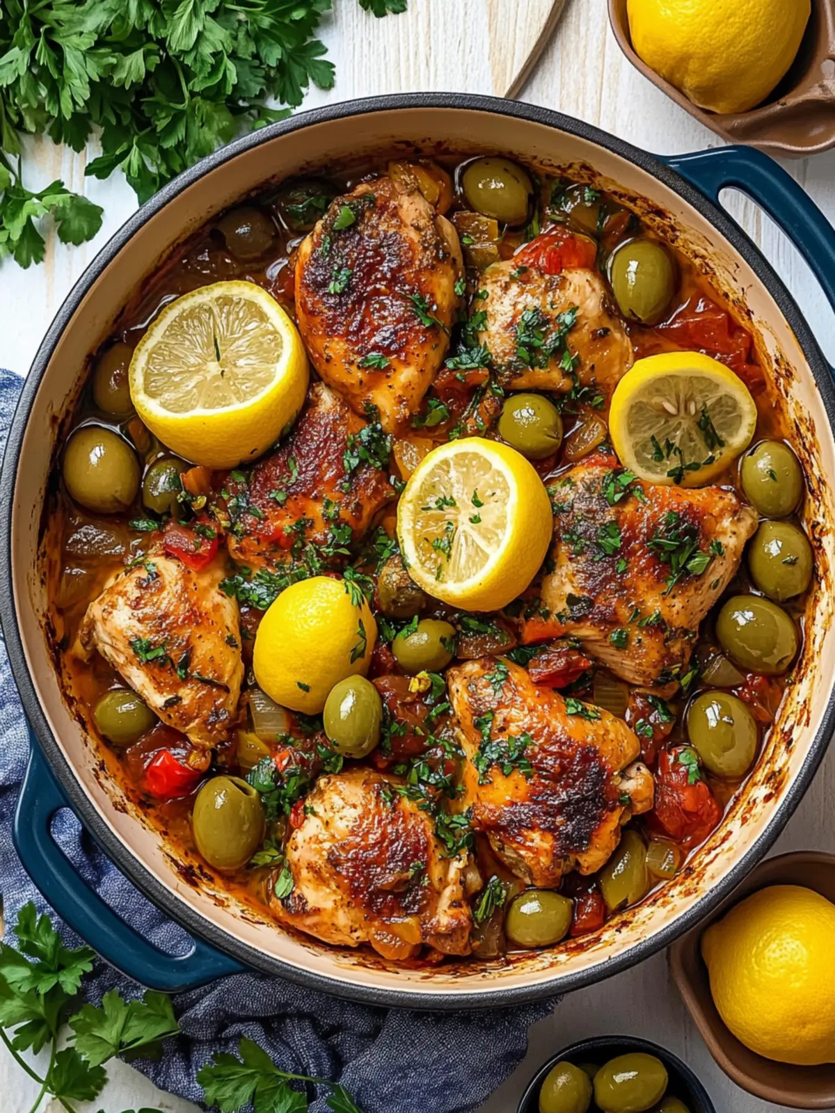 Delicious Baked Moroccan Chicken with Lemons & Olives Tonight 5 Baked Moroccan Chicken with Lemons & Olives