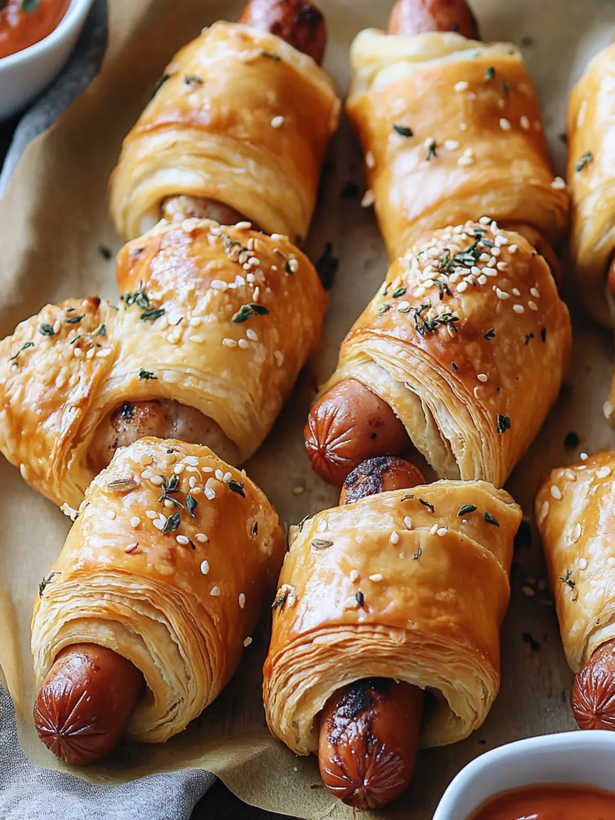 Puff Pastry Wrapped Hot Dogs: A Fun Twist for Game Day 4 Puff Pastry Wrapped Hot Dogs