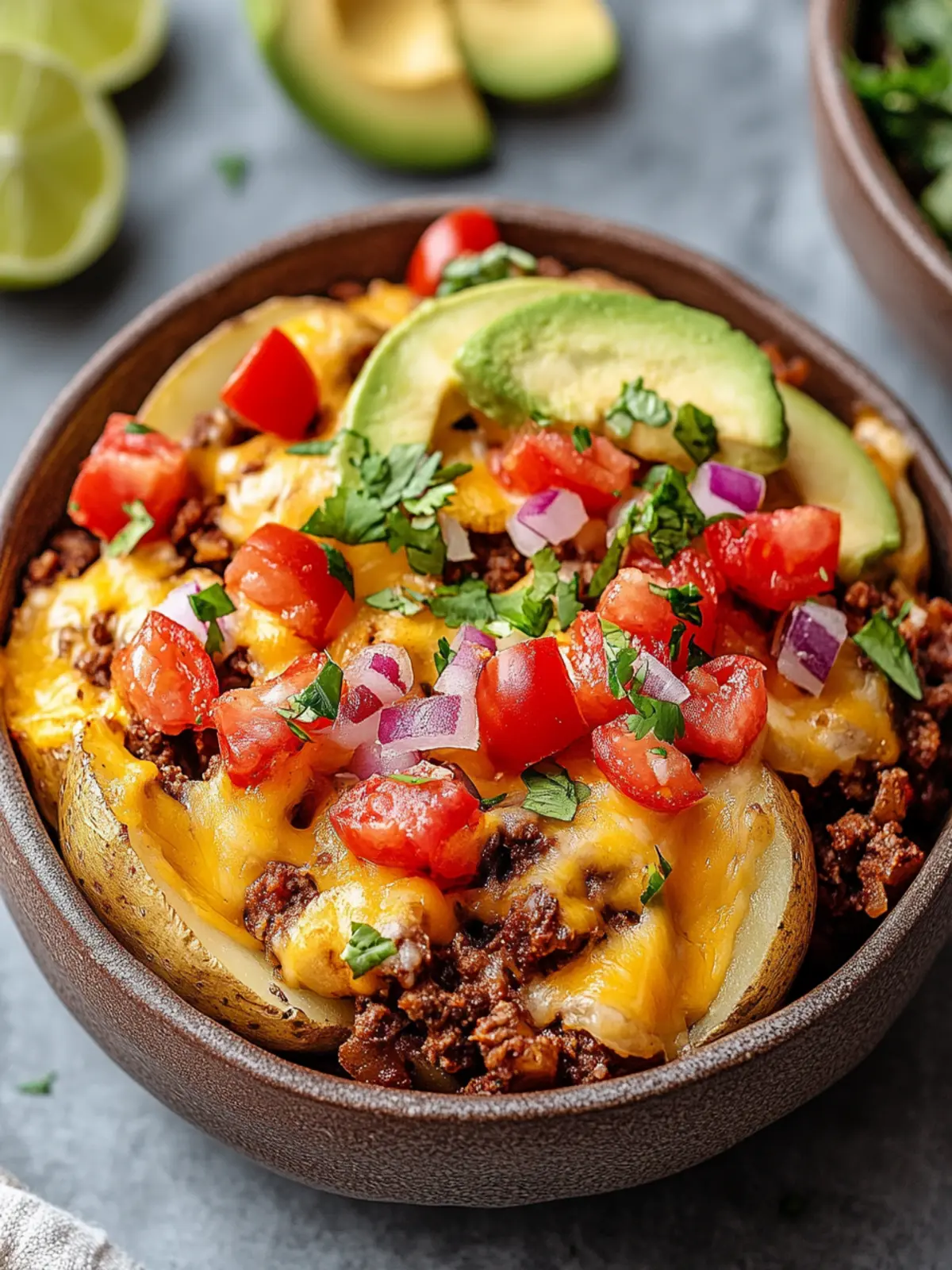 Loaded Fiesta Potato Bowls: Crispy & Cheesy Delight Awaits! 5 Loaded Fiesta Potato Bowls: Crispy & Cheesy Dinner Fun