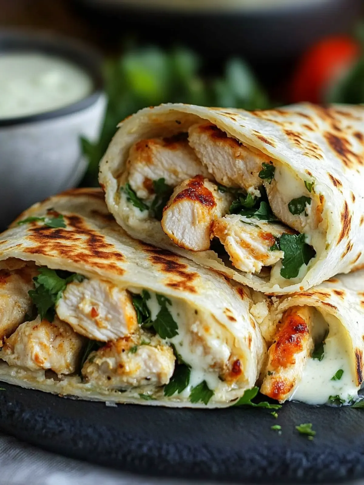 Irresistible Low Carb Cheesy Garlic Chicken Wraps in 20 Minutes 4 Low Carb Cheesy Garlic Chicken Wraps