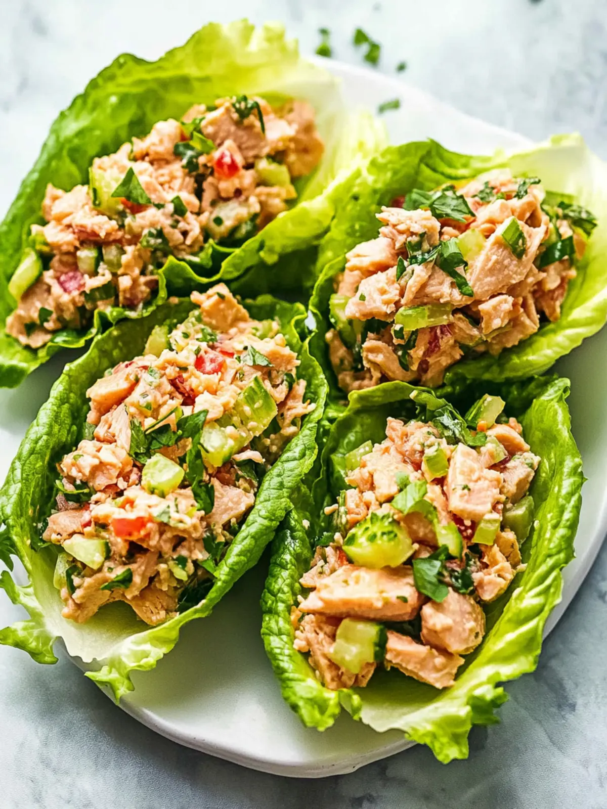 Tuna Salad Lettuce Wraps: A Fresh No-Cook Delight 4 Tuna Salad Lettuce Wraps