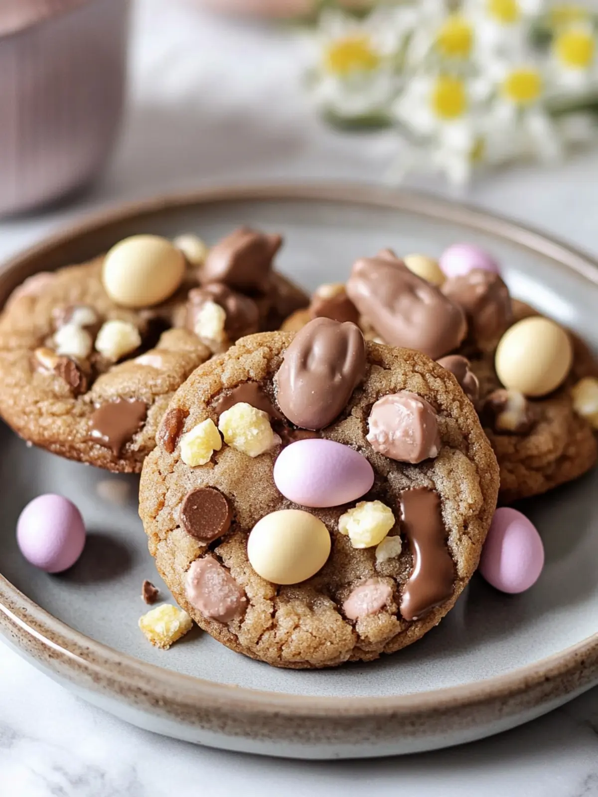Easter Chocolate Cookies with Mini Malteser Bunnies Recipe 5 Easter Chocolate Cookies with Mini Malteser Bunnies and Mini Eggs Recipe