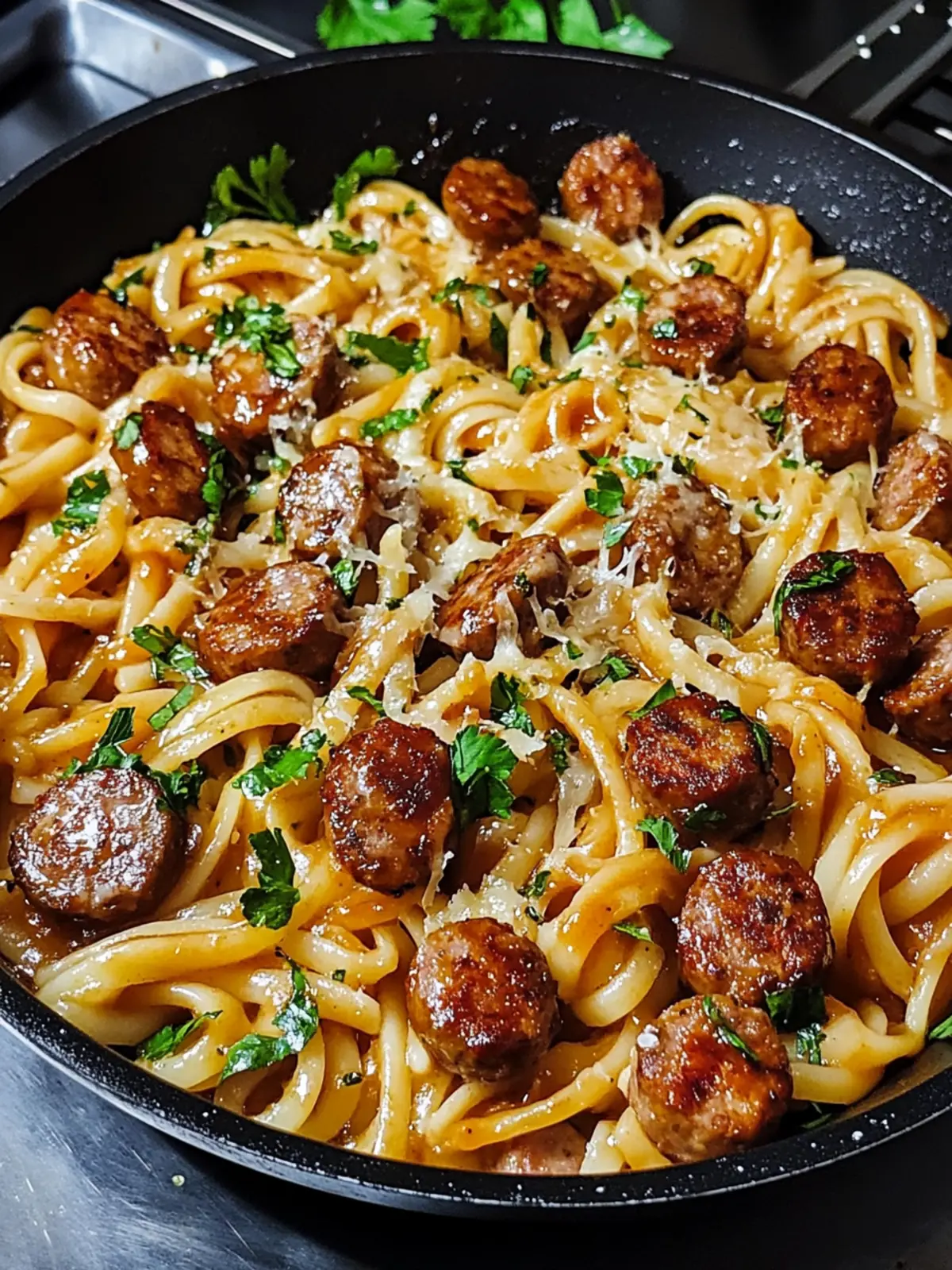 Sticky Honey Garlic Sausage Pasta Skillet: Quick One-Pan Delight 5 Sticky Honey Garlic Sausage Pasta Skillet: A Flavorful One-Pan Wonder