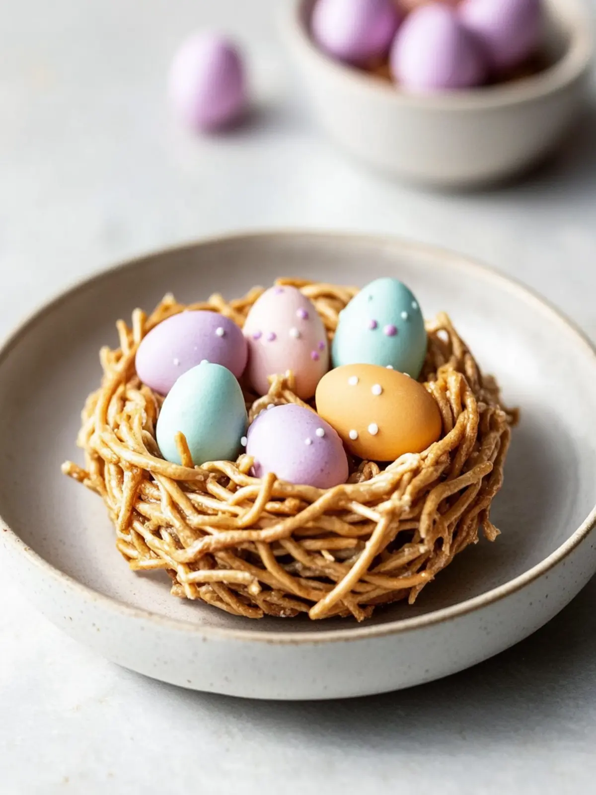 No-Bake Easter Nest Cookies Recipe with 5 Fun Ingredients! 2 No-Bake Easter Nest Cookies (5 Ingredients!) Recipe