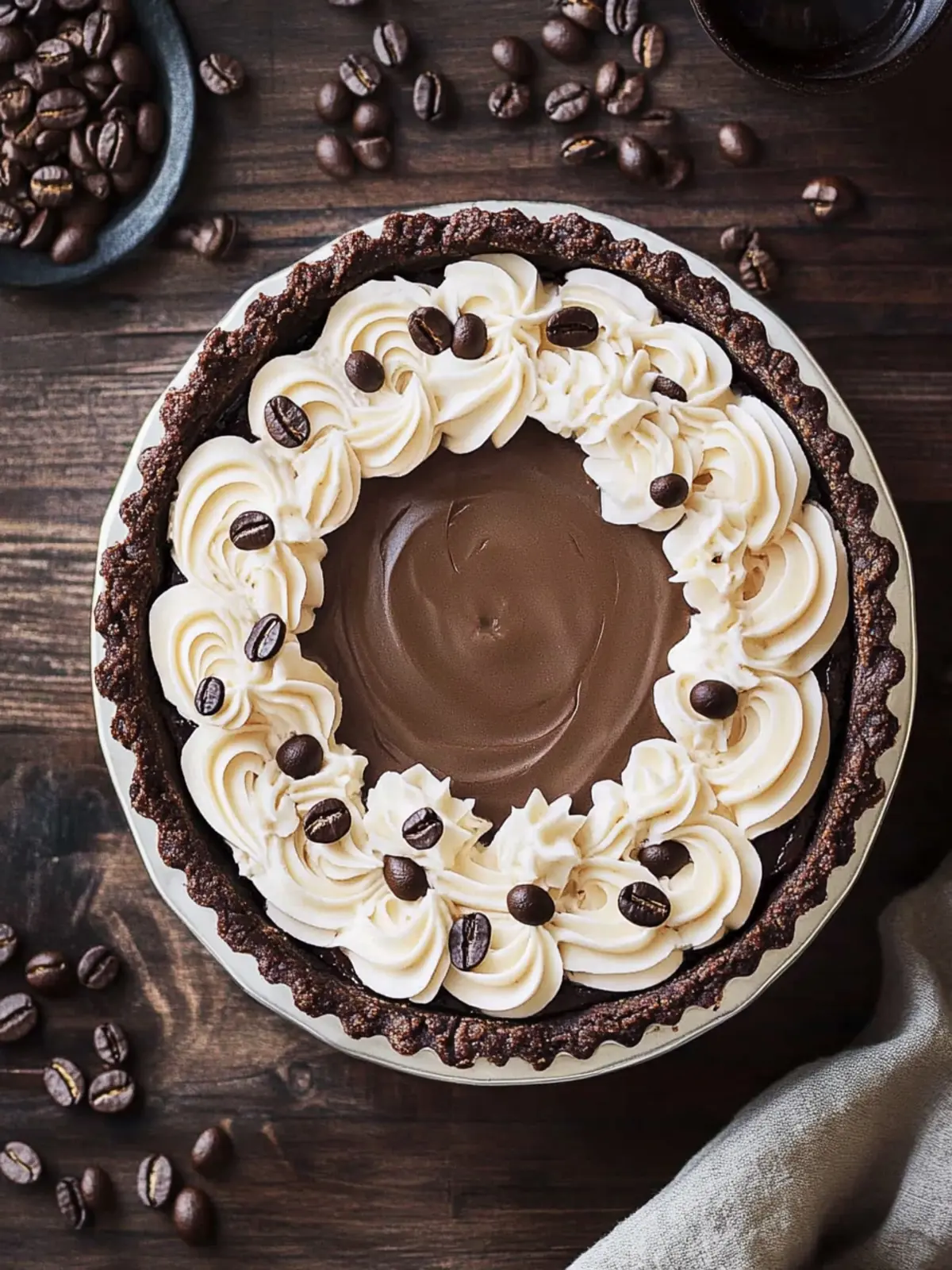 Decadent Dark Chocolate Tart with Espresso Whipped Cream Bliss 2 Dark Chocolate Tart with Espresso Whipped Cream