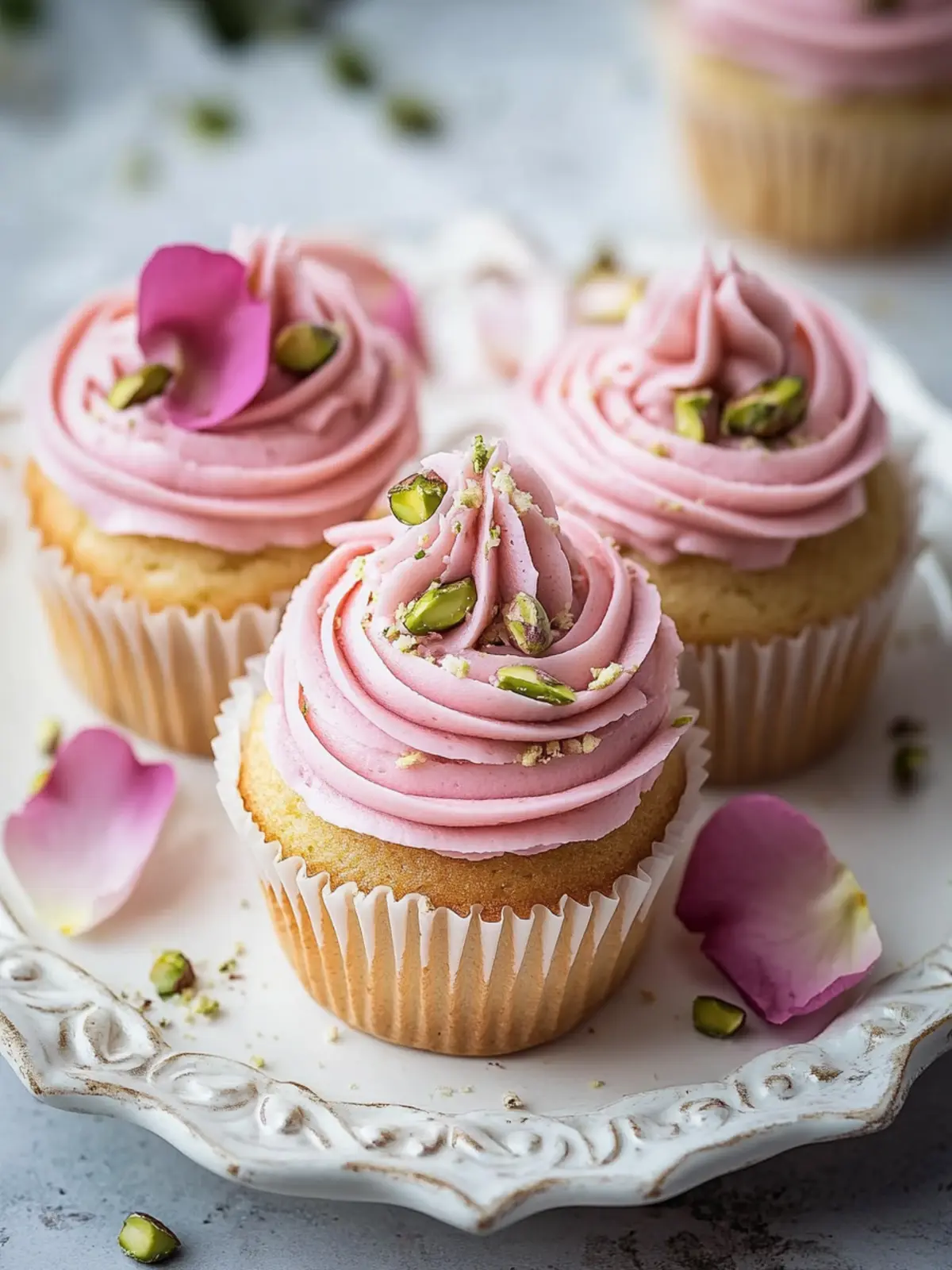 Rose and Pistachio Cupcakes: A Floral Delight You'll Crave 4 Rose and Pistachio Cupcakes: A Floral Delight
