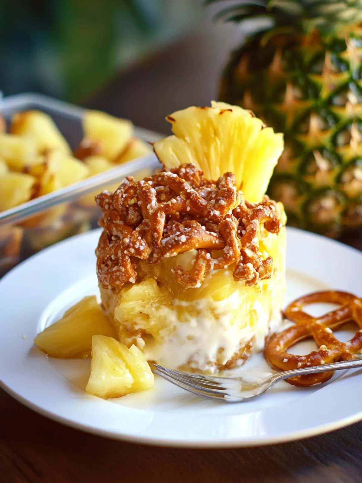 Pineapple Pretzel Delight: Your No-Bake Tropical Bliss 3 Pineapple Pretzel Delight