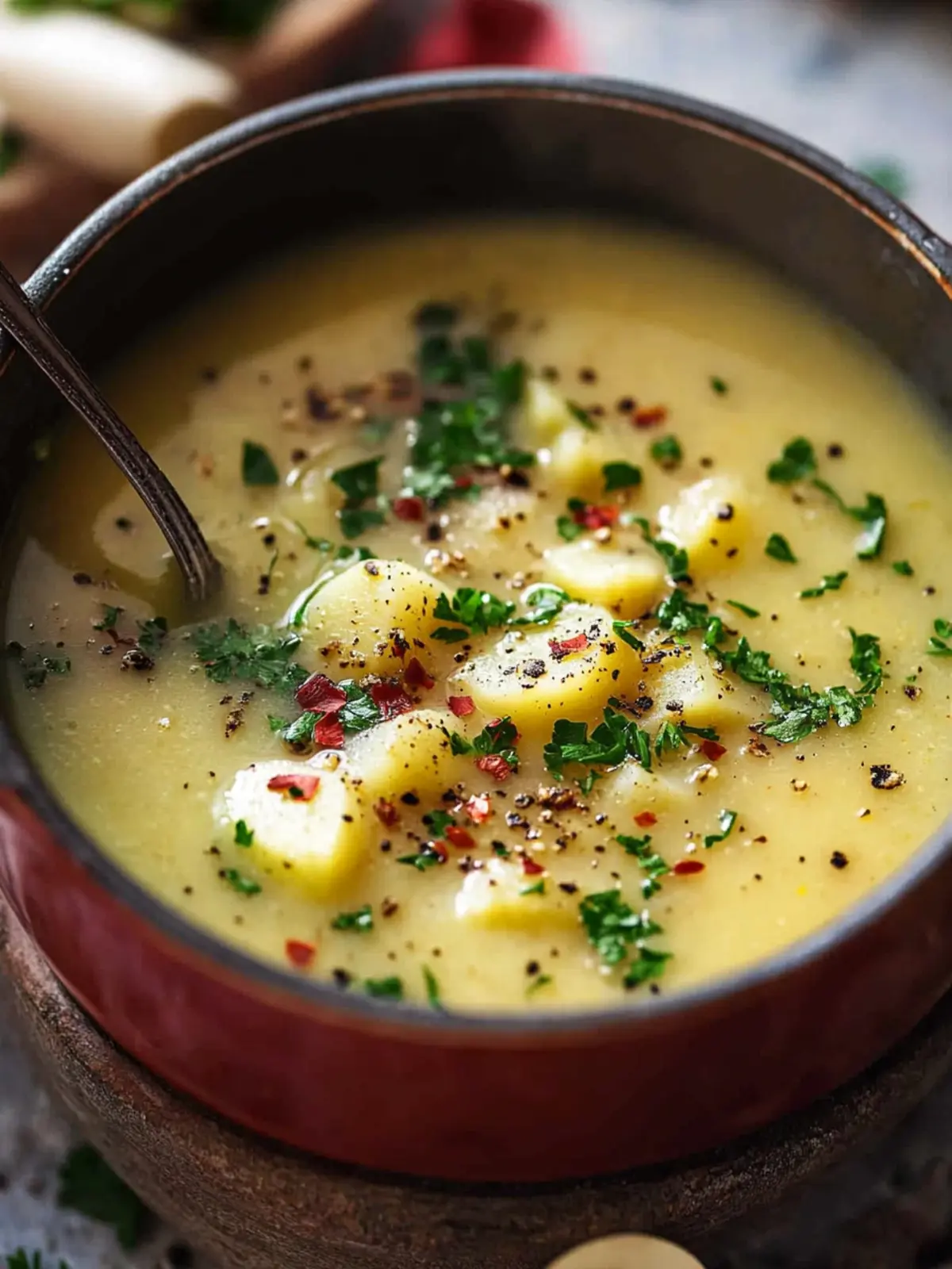 Revive Your Day with Soothing Hangover Cure Garlic Potato Soup 3 Soothing Hangover Cure Garlic Potato Soup