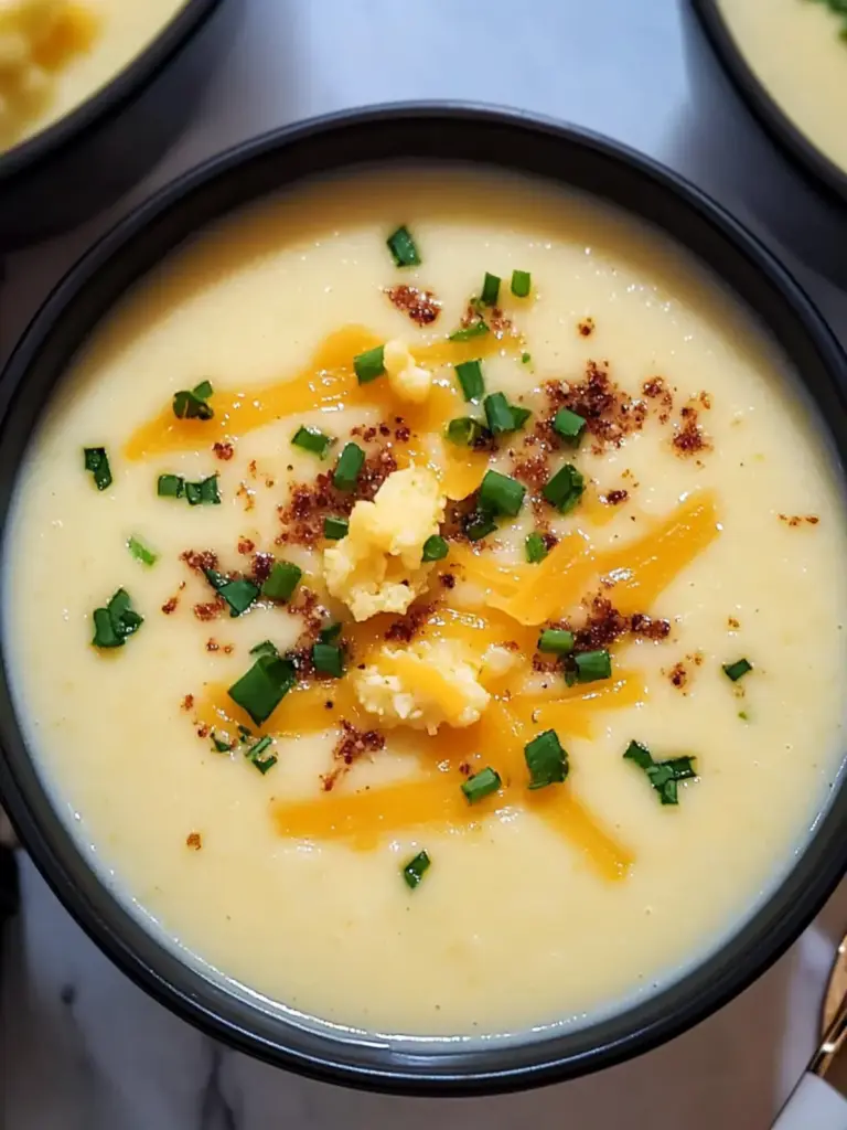 Creamy Cauliflower and Cheddar Keto Soup