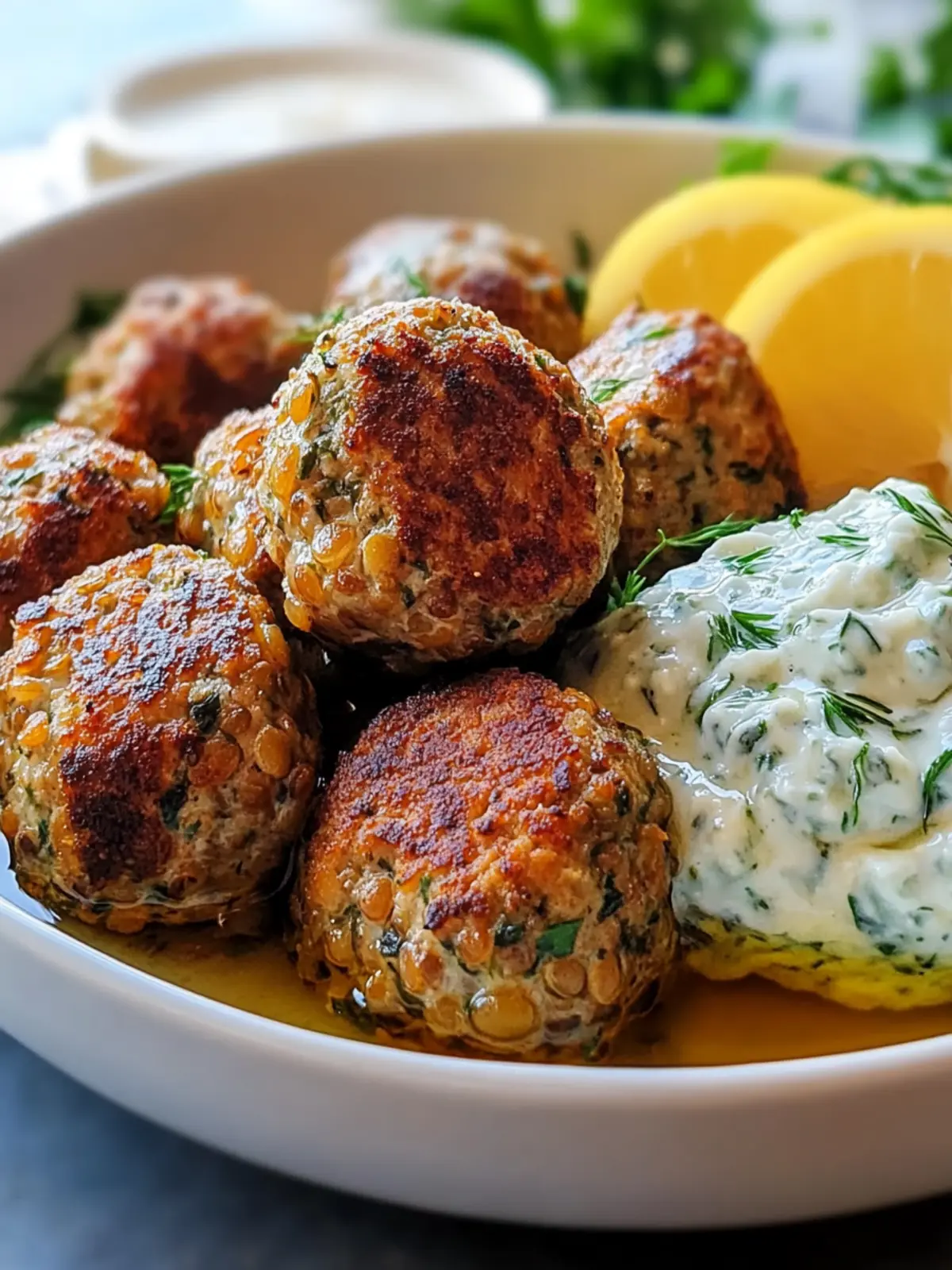 Baked Greek Lentil Meatballs with Tzatziki: 3 Delicious Variations 5 Baked Greek Lentil Meatballs with Tzatziki: 3 Top Yum Wow.