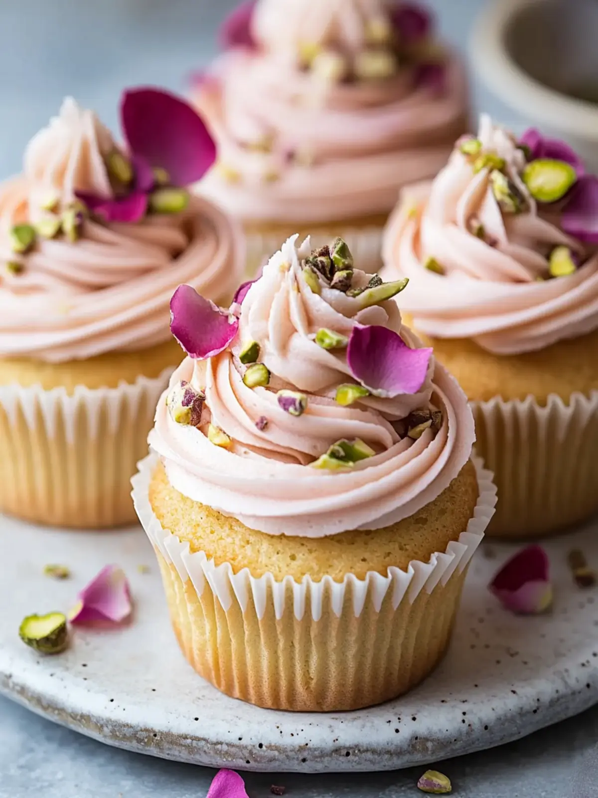 Rose and Pistachio Cupcakes: A Floral Delight You'll Crave 3 Rose and Pistachio Cupcakes: A Floral Delight