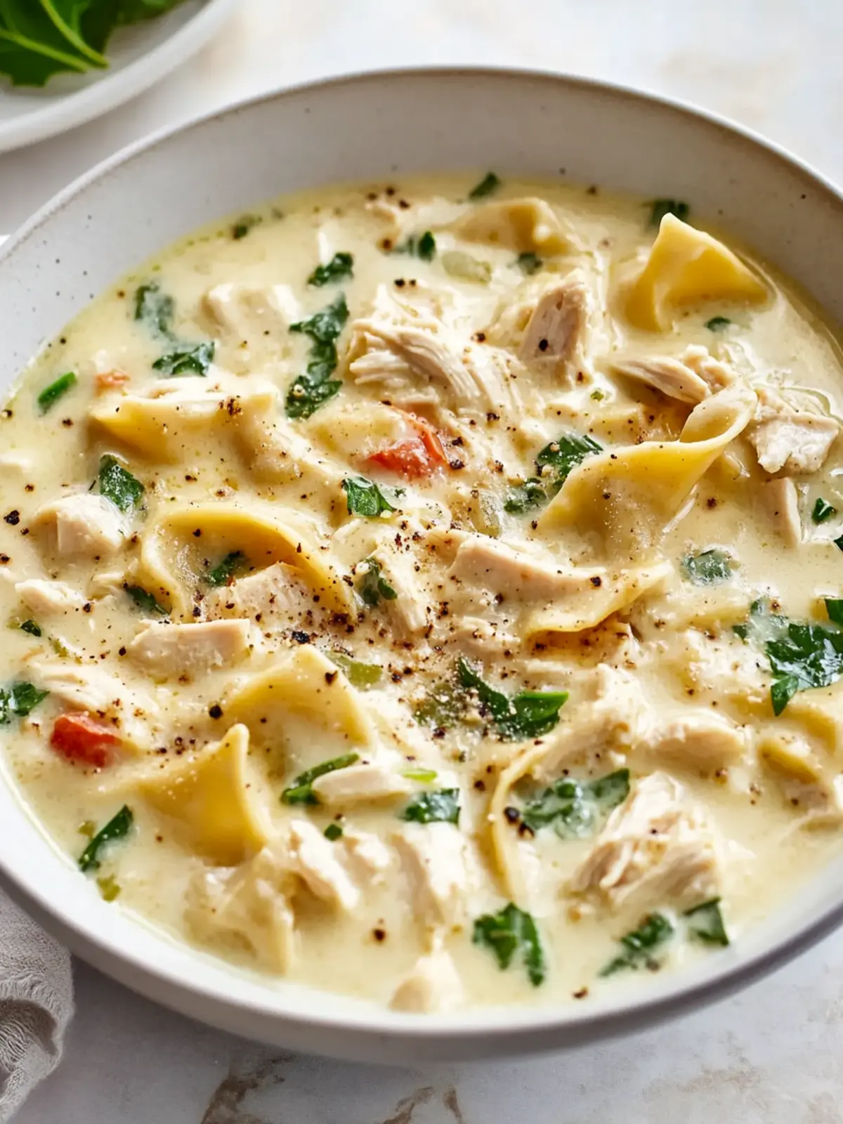 One-Pot Creamy Chicken Alfredo Lasagna Soup You'll Crave! 5 One-Pot Creamy Chicken Alfredo Lasagna Soup