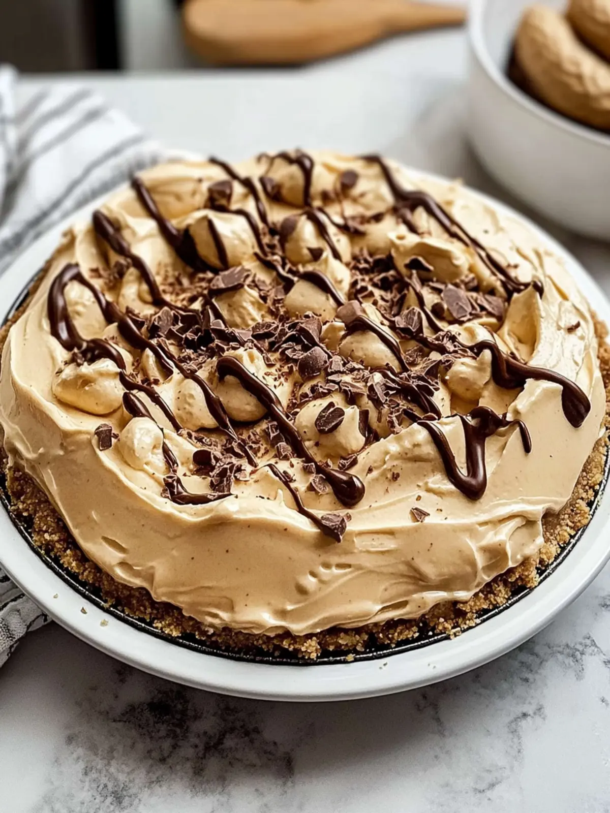 Decadent No-Bake Chocolate Peanut Butter Cream Pie Delight 2 Chocolate Peanut Butter Cream Pie