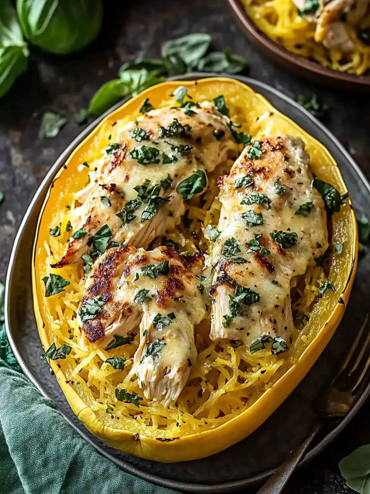 Irresistible Chicken Spaghetti Squash for Healthy Comfort Food 3 Irresistible Chicken Spaghetti Squash