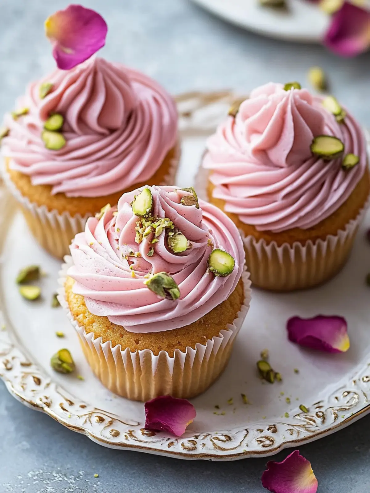 Rose and Pistachio Cupcakes: A Floral Delight You'll Crave 2 Rose and Pistachio Cupcakes: A Floral Delight
