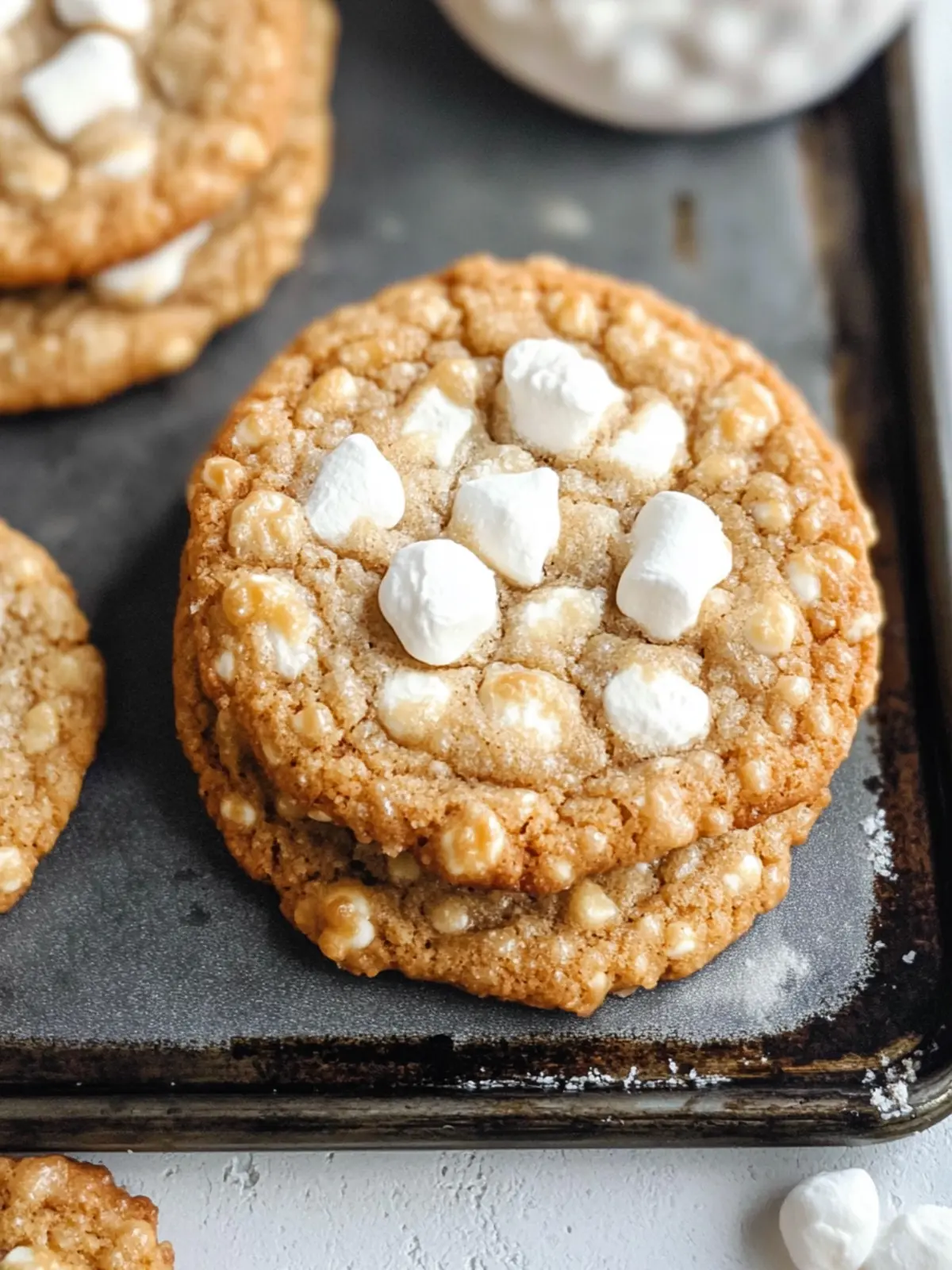 Brown Butter Marshmallow Crispy Cookies – Costco Copycat Perfection 4 Marshmallow Crispy Cookies (Costco Copycat)