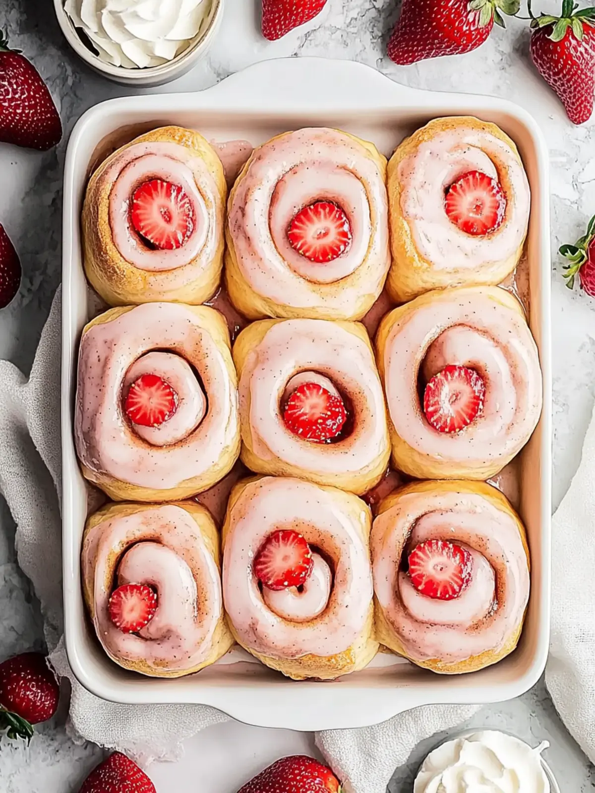 Irresistible Strawberry Cinnamon Rolls with Creamy Glaze 4 Strawberry Cinnamon Rolls
