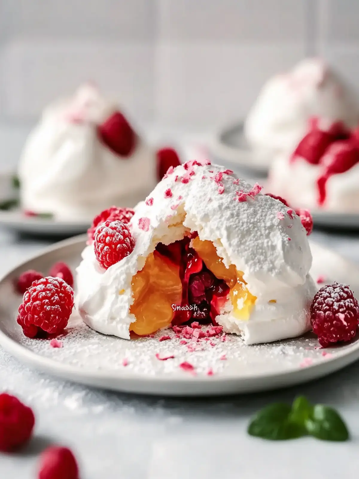 Crispy Pavlova Bombs: The Ultimate Smash Dessert Delight 2 Crispy Pavlova Bombs (The Ultimate “Smash” Dessert)