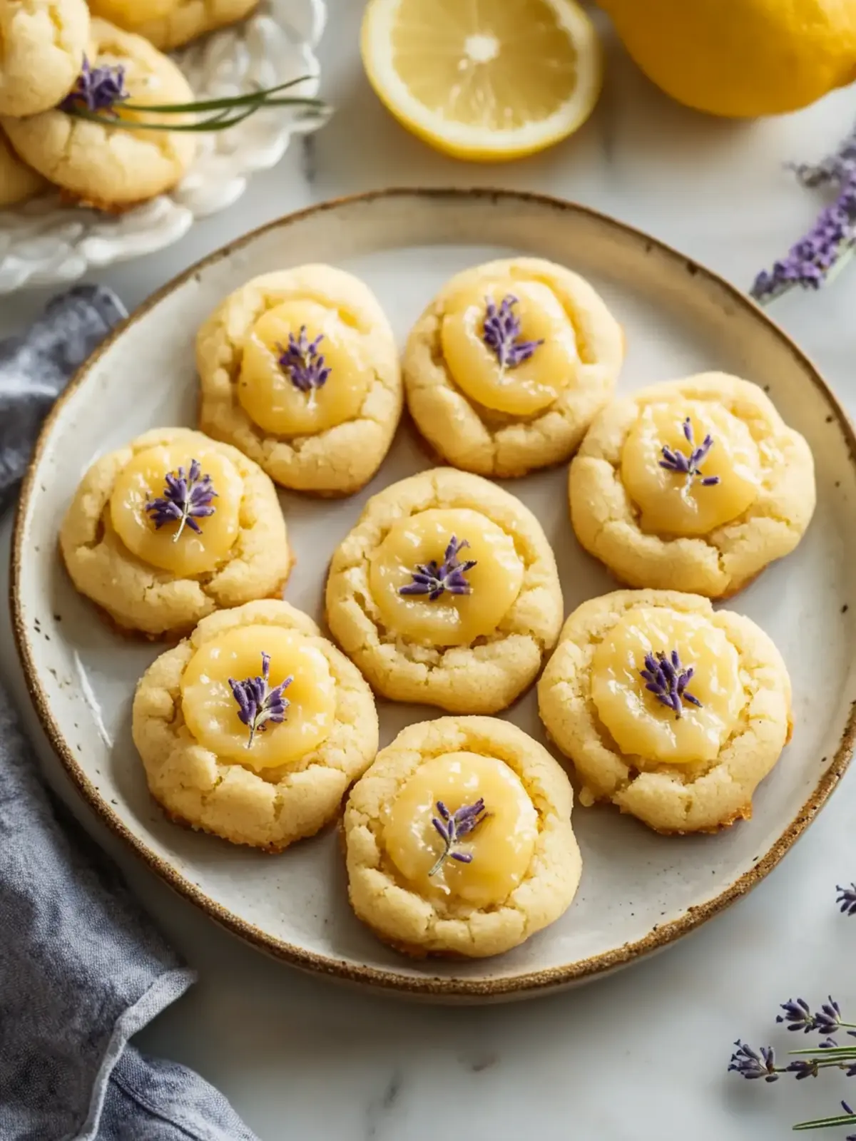 Lemon Lavender Thumbprint Cookies for a Floral Spring Treat 3 Lemon Lavender Thumbprint Cookies