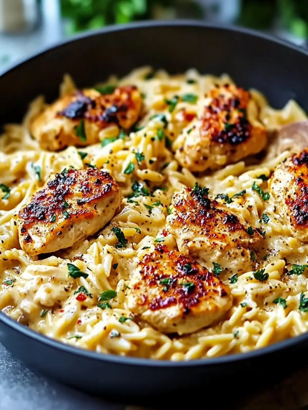 Comforting One-Pot Cajun Chicken Alfredo Orzo in 30 Minutes 3 Comforting One-Pot Cajun Chicken Alfredo Orzo in Just 30 Minutes